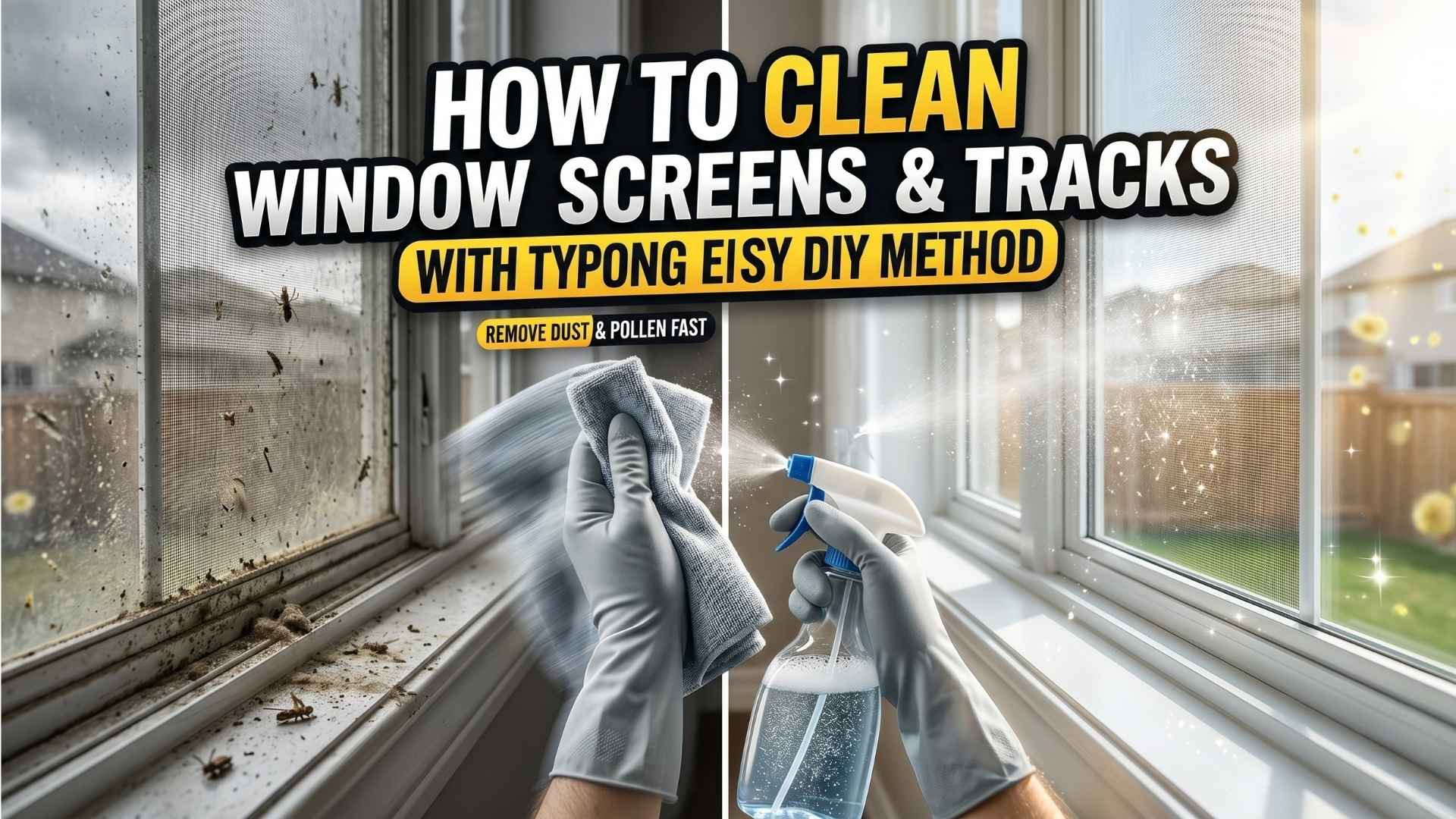 how to clean window screens and tracks