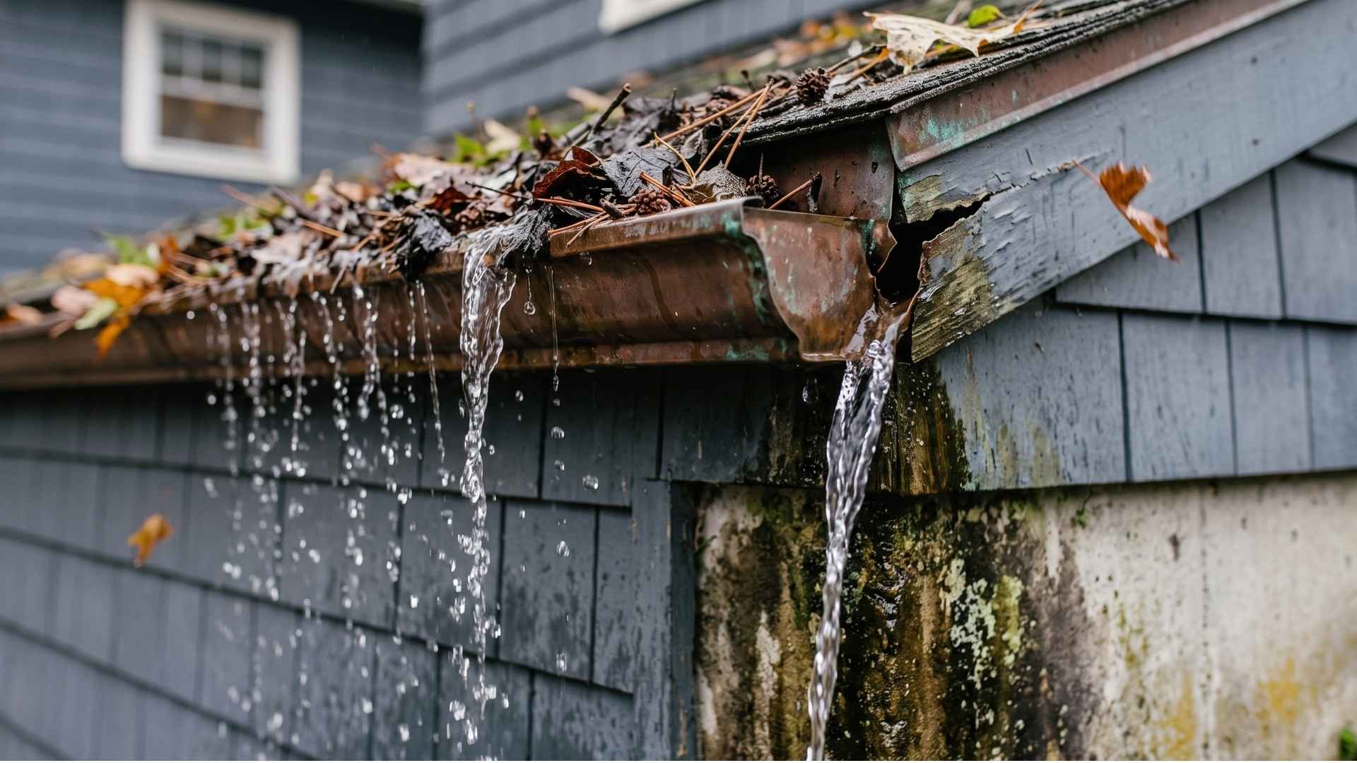 clogged gutters foundation damage